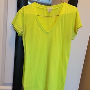 Bozzolo Neon Yellow V-Neck Short Sleeve Tee